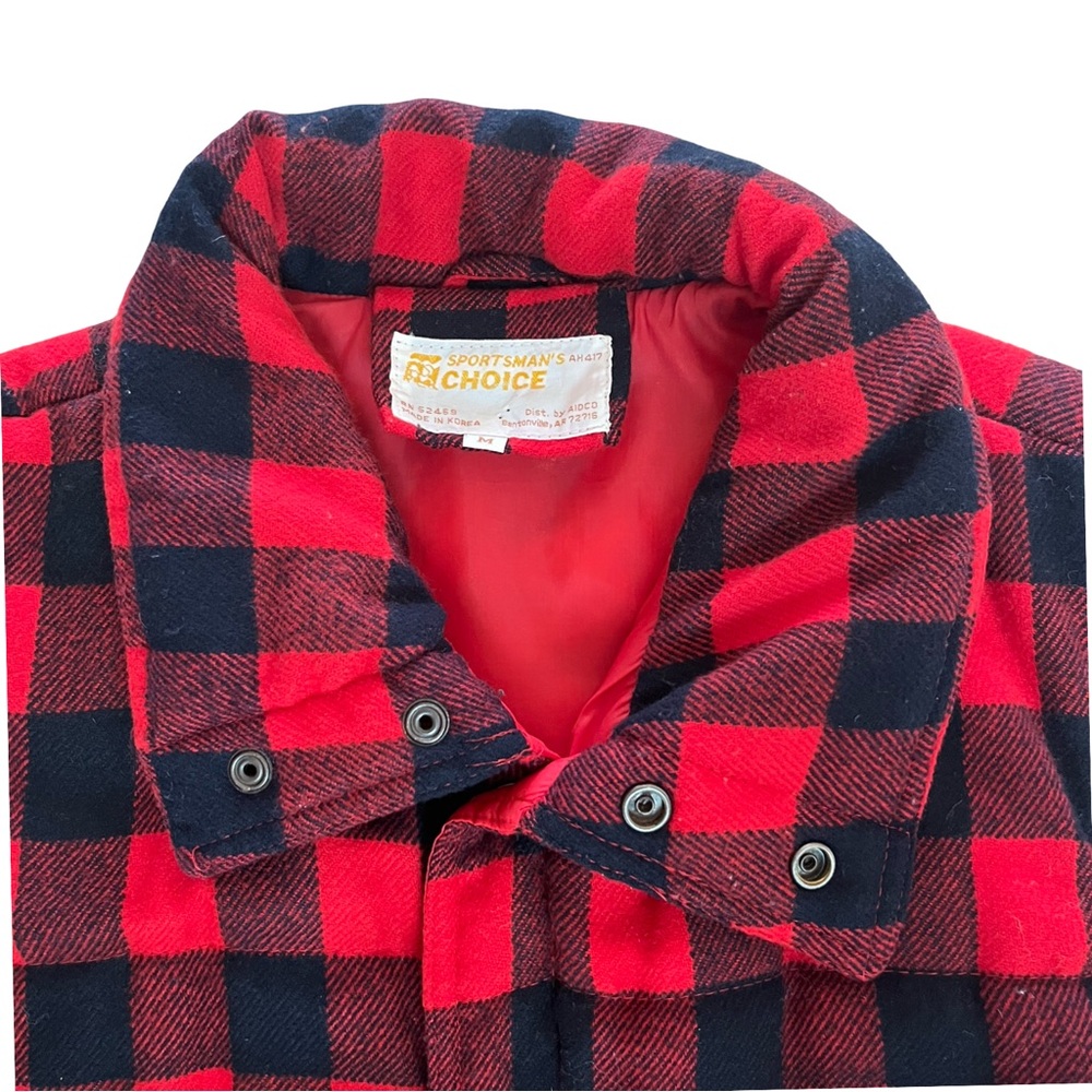 Vintage Sportsman's Choice Red and Black Buffalo Plaid Vest 1970. - 1980s - Picture 4 of 5